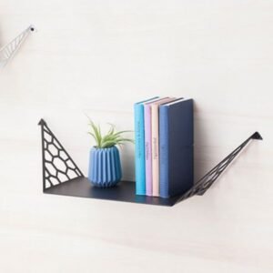 Modern Geometric Wall Shelf with Side Brackets