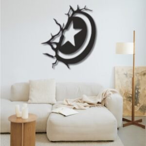 Captain’s Shield Wall Art - 3D Crack Effect Decor