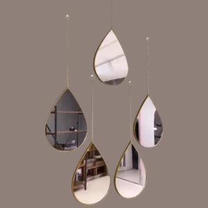 Teardrop Hanging Wall Mirrors – Set of 5