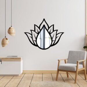 Lotus Bloom Wall Mirror – Modern Boho Decor