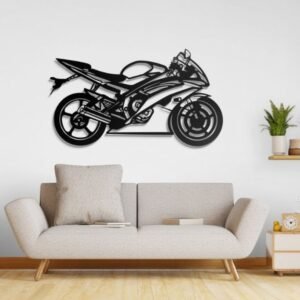Metal Motorcycle Wall Art – Modern Biker Home Décor