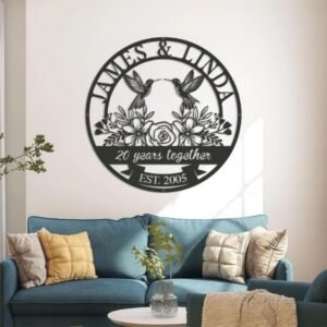 Personalized 20th Anniversary Metal Wall Art