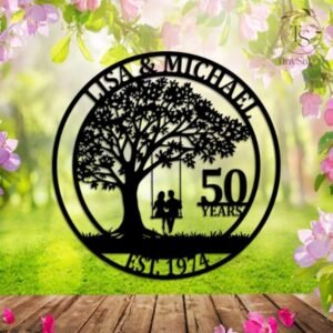 Personalized 50th Anniversary Metal Wall Art